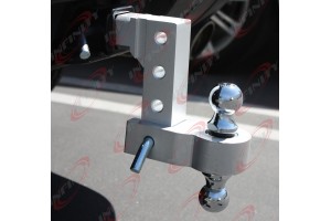 Aluminum 6" Drop Adjustable Tow Dual Hitch Ball Fit 2" Trailer Receiver Truck RV 